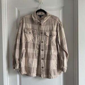 Beige Plaid Shacket